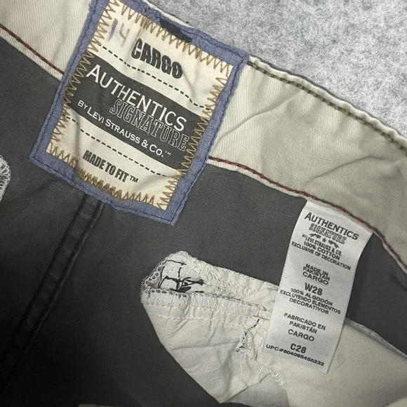 Levi Strauss & Co‎ Cargo Shorts Mens 28 Gray Utility Big Pockets Made To Fit - Picture 7 of 9